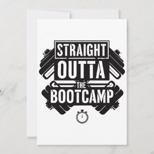 Straight Outta Fitness Gym Workout Feiertagskarte