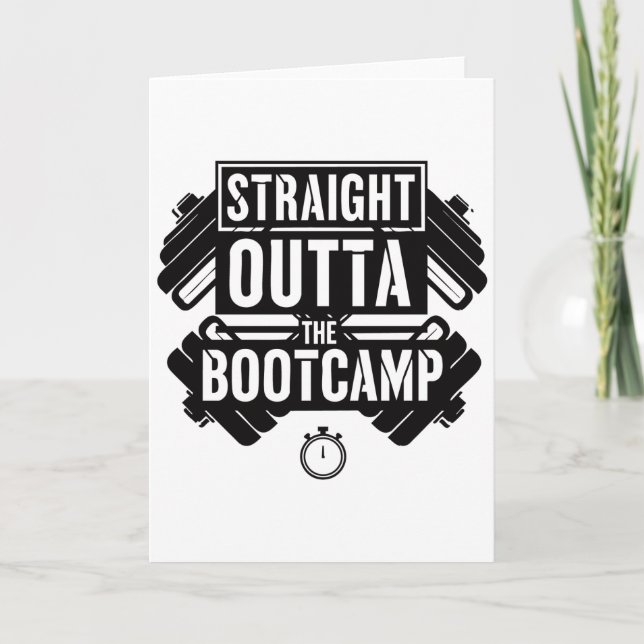Straight Outta Fitness gym Workout  Karte (Vorderseite)