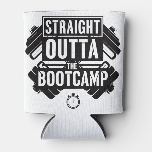 Straight Outta Fitnessstudio Workout Dosenkühler (Vorderseite)