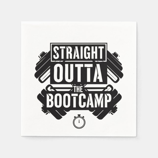 Straight Outta Fitnessstudio Workout Serviette (Vorderseite)