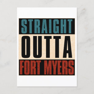 Straight Outta Fort Myers Florida FL Postkarte