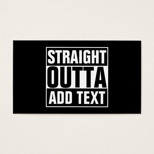 STRAIGHT OUTTA - Fügen Sie Ihren Text hier hinzu/e (Vorderseite)