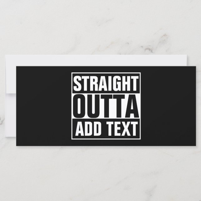 STRAIGHT OUTTA - Fügen Sie Ihren Text hier hinzu/e (Vorderseite)