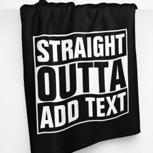 STRAIGHT OUTTA - Fügen Sie Ihren Text hier hinzu/e Fleecedecke