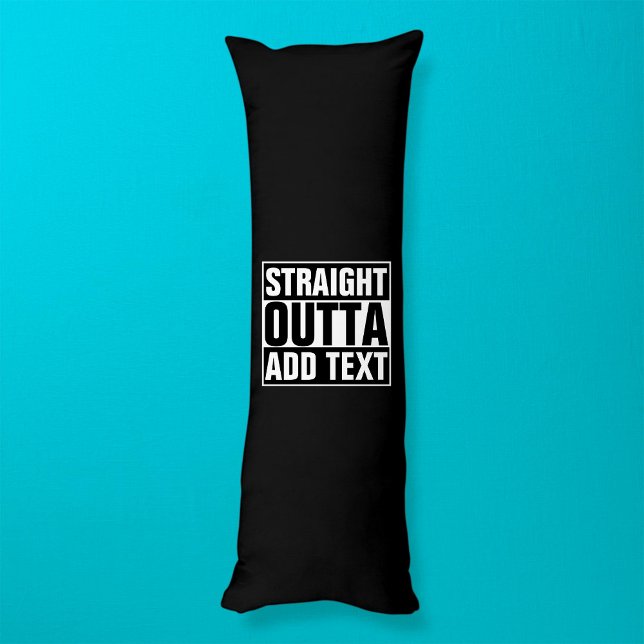 STRAIGHT OUTTA - Fügen Sie Ihren Text hier hinzu/e Seitenschläferkissen (Von Creator hochgeladen)