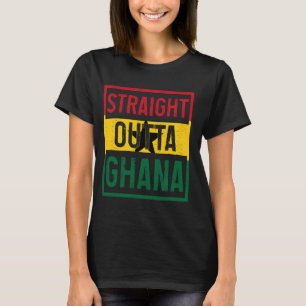 Straight Outta Ghana Ghanese Flag Roots Pride Vint T-Shirt