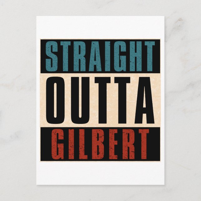 Straight Outta Gilbert Arizona AZ Postkarte (Vorderseite)