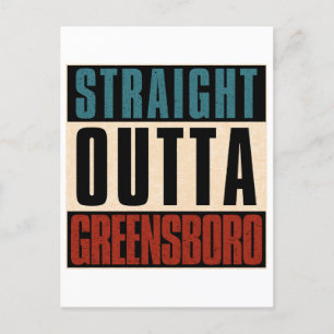 Straight Outta Greensboro North Carolina NC Feiertagspostkarte