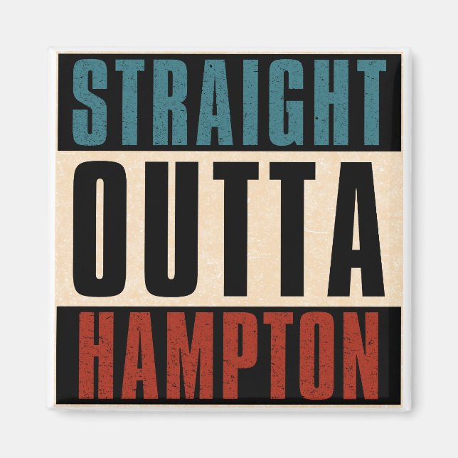 Straight Outta Hampton Virginia VA Magnet (Vorne)