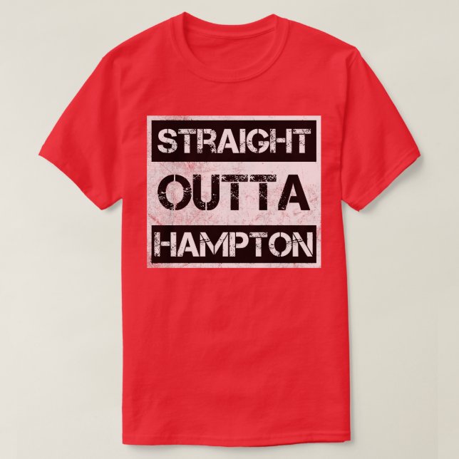 Straight Outta Hampton Virginia Vintag erschüttert T-Shirt (Design vorne)
