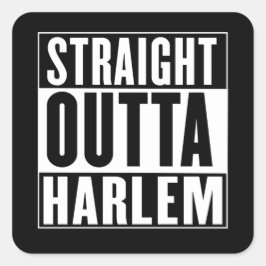 Straight Outta Harlem Quadratischer Aufkleber