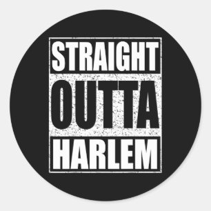 Straight Outta Harlem Runder Aufkleber