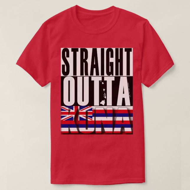 Straight Outta Hawaii State Flag von Hawaii Nei Al T-Shirt (Design vorne)