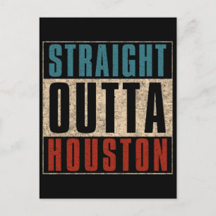 Straight Outta Houston Texas TX USA Postkarte