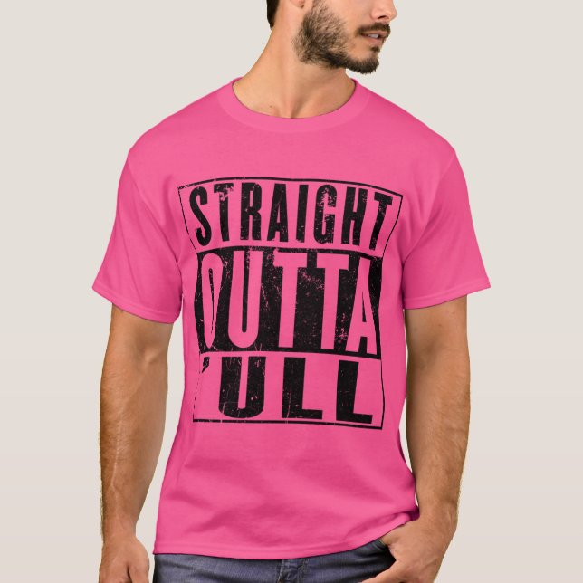 Straight Outta Hull ull Funny Kingston Upon Hull E T-Shirt (Vorderseite)