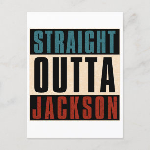 Straight Outta Jackson Mississippi MS Postkarte