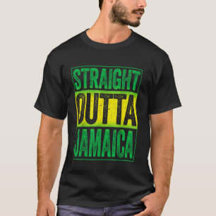 Straight Outta Jamaika Jamaikanisch Karibik Retro T-Shirt