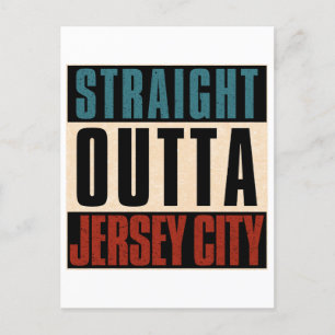 Straight Outta Jersey City New Jersey NJ Feiertagspostkarte