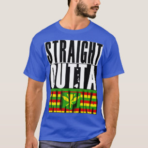Straight Outta Kalapana Hawaii Kanaka Maoli Flag b T-Shirt