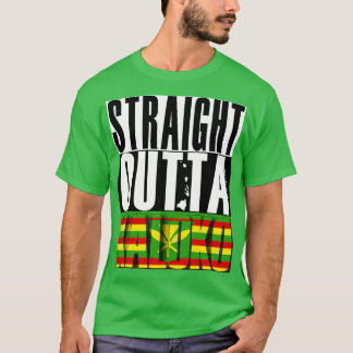 Straight Outta Kaloko Hawaii Kanaka Maoli Flag von T-Shirt