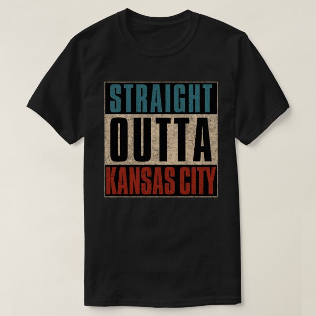 Straight Outta Kansas City Missouri MO T-Shirt (Design vorne)