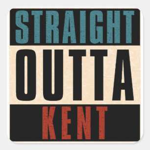 Straight Outta Kent Washington WA Quadratischer Aufkleber