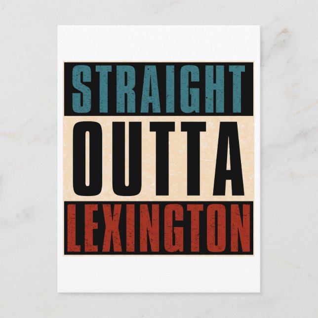 Straight Outta Lexington Kentucky KY Feiertagspostkarte (Vorderseite)