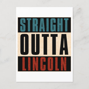 Straight Outta Lincoln Nebraska NE Postkarte