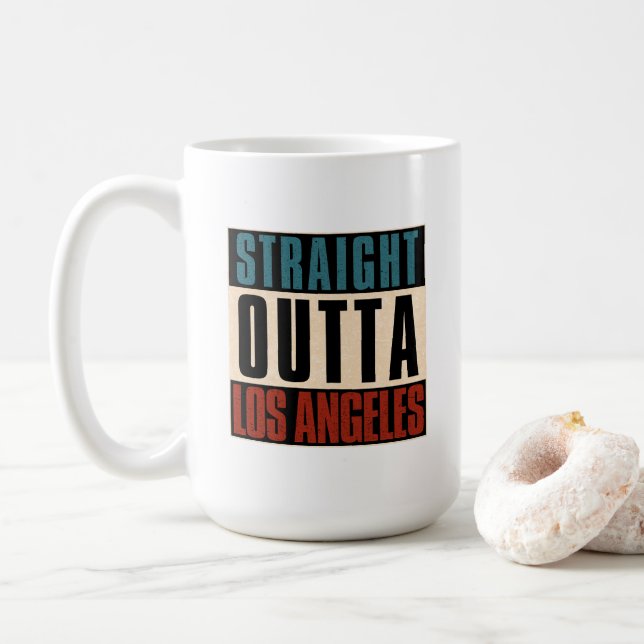 Straight Outta Los Angeles California USA Kaffeetasse (Mit Donut)