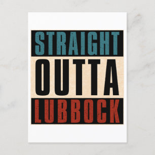Straight Outta Lubbock Texas TX Feiertagspostkarte