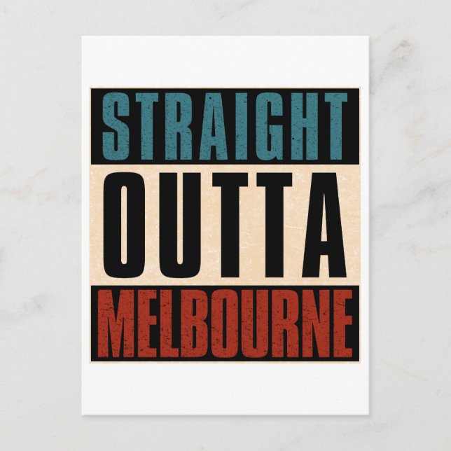 Straight Outta Melbourne Florida FL Postkarte (Vorderseite)