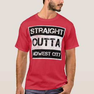 Straight Outta Midwest City Oklahoma Vintag Distre T-Shirt