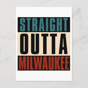 Straight Outta Milwaukee Wisconsin WI Feiertagspostkarte
