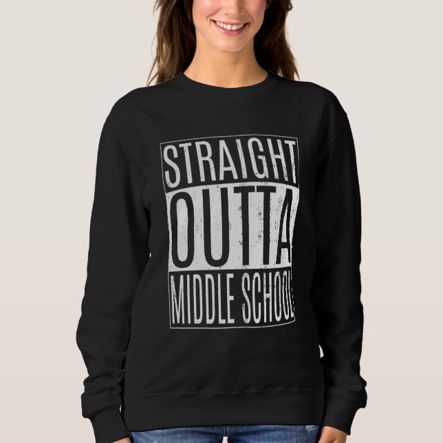 Straight Outta Mittelschule T-Shirts Klassen-Absch (Vorderseite)
