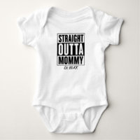Straight Outta Mommy Funny Baby Bodysuit - Est. 19