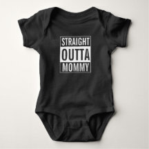 Straight Outta Mommy Funny Baby Jersey Bodysuit