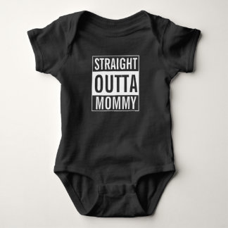Straight Outta Mommy Funny Baby Jersey Bodysuit Strampler