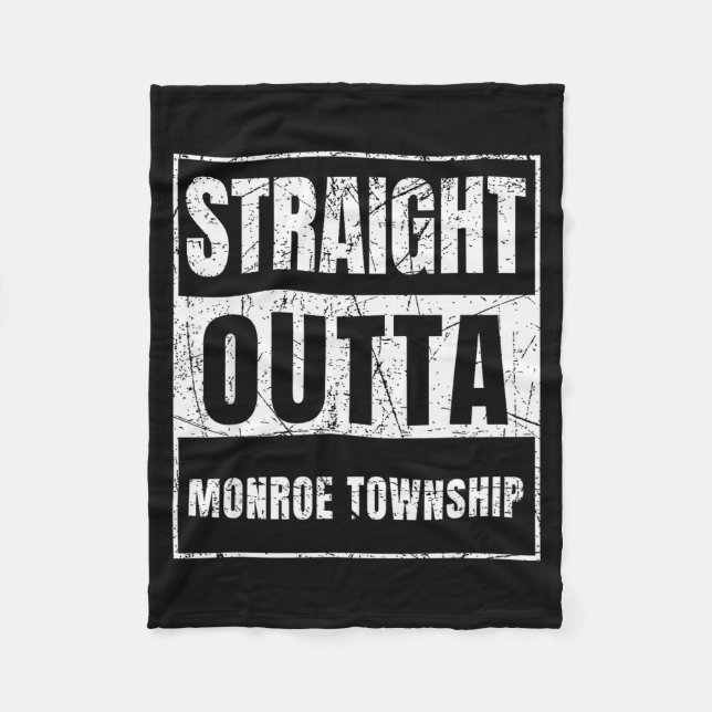Straight Outta Monroe Township New Jersey  Fleecedecke (Vorderseite)