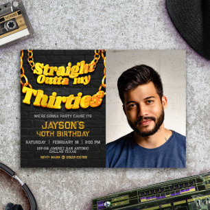 Straight Outta my Thirties Einladung