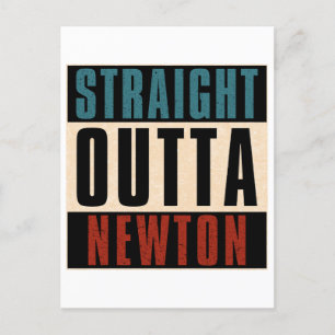 Straight Outta Newton Massachusetts MA Postkarte