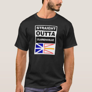 Straight Outta NL Stadtname Neufundland Flagge T-Shirt