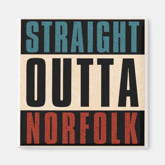 Straight Outta Norfolk Virginia VA Magnet (Vorne)