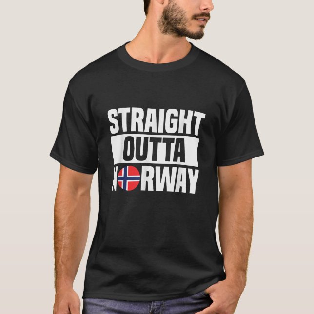Straight outta norway Design for a Krumkake gnome  T-Shirt (Vorderseite)