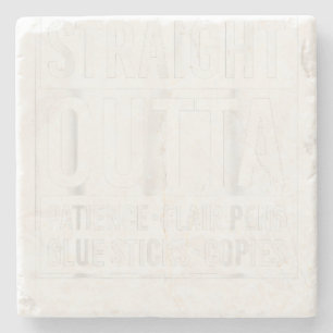 Straight Outta Patience Leopard Mama Mom Life Funn Steinuntersetzer