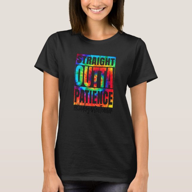 Straight Outta Patient Kindergarten Lehrerin Krawa T-Shirt (Vorderseite)
