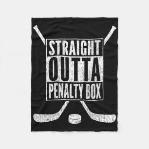 Straight Outta Penalty Box-Shirt Lustiger Wortwitz Fleecedecke