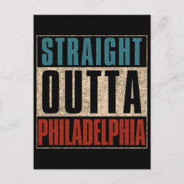 Straight Outta Philadelphia Pennsylvania PA USA Feiertagspostkarte