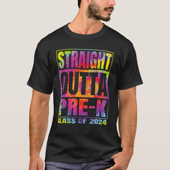 Straight Outta Pre-k School Graduation 2024 Class  T-Shirt (Vorderseite)