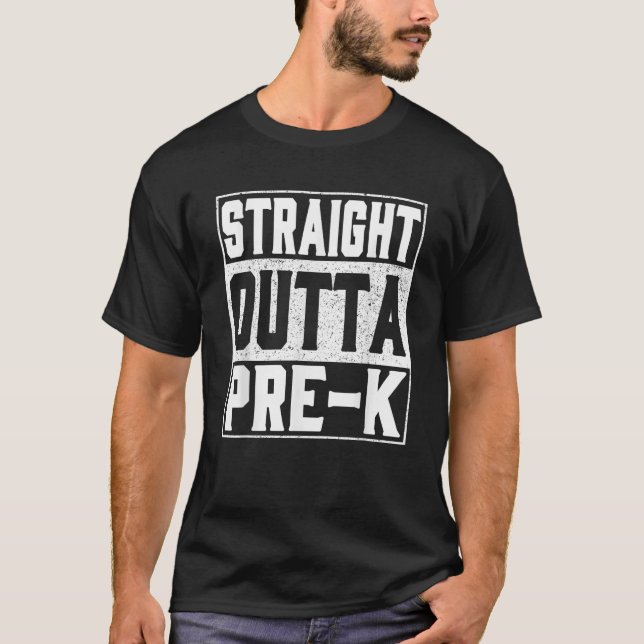 Straight Outta Pre k School Graduation 2025 Boys K T-Shirt (Vorderseite)