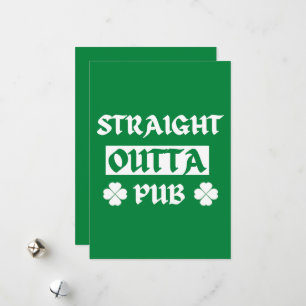 Straight Outta Pub St Patricks Day Feiertagskarte
